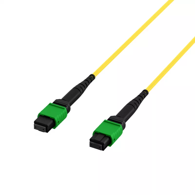 EFB Elektronik MPOF12MPOFOS2-2 MPO-PLUS APC liitin MPO-PLUS APC liittimeen OS2 single-mode 12-kuitu tyyppi B LSZH keltainen patch-kaapeli, 2 m