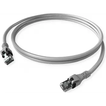 ZVK GmbH EasyLan PushPull Cat 6 STP patch-kaapeli, RJ-45 liitin RJ-45 liittimeen, 1 m, harmaa, ruiskuvalettu taittumissuoja CPP1OACACA0010