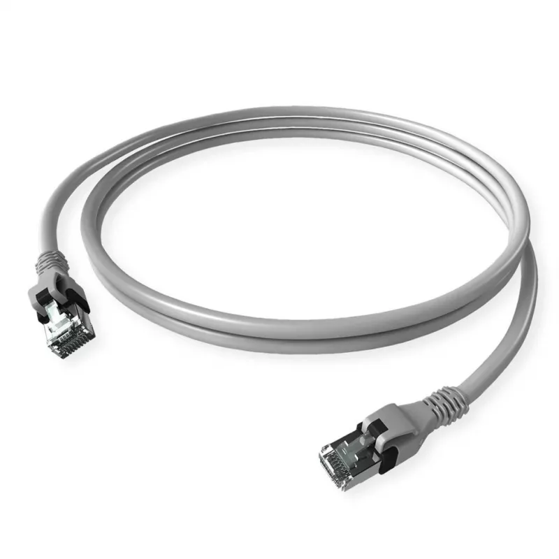 ZVK GmbH EasyLan PushPull Cat 6 STP patch-kaapeli, RJ-45 liitin RJ-45 liittimeen, 1 m, harmaa, ruiskuvalettu taittumissuoja CPP1OACACA0010