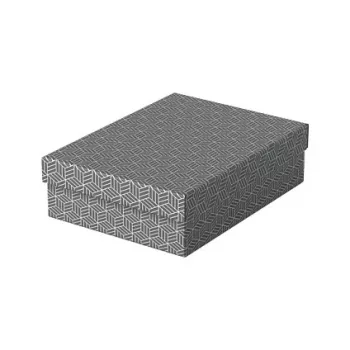 Esselte Home säilytys- ja lahjalaatikko M, 3 kpl sarja, harmaa, 100 % kierrätetty aaltopahvi, irrotettava kansi 628285