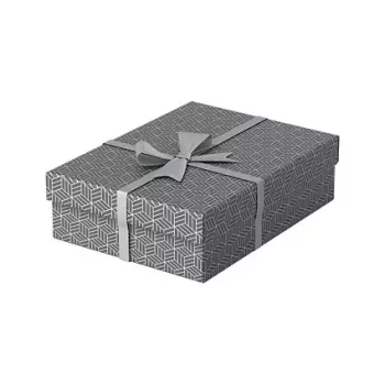 Esselte Home säilytys- ja lahjalaatikko M, 3 kpl sarja, harmaa, 100 % kierrätetty aaltopahvi, irrotettava kansi 628285