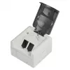EFB ET-25020 pinta-asennettava kosteantilan tyhjäkotelo 2 Keystone-moduulille, IP44, harmaa