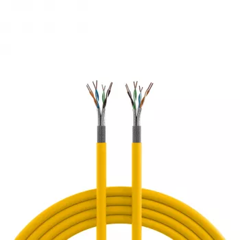 INFRALAN Cat.7A 1250 AWG22 S/FTP 4P CPR Dca 25 Gbit/s ready rapsikeltainen RAL1021, 100 m 999833.100-CPR