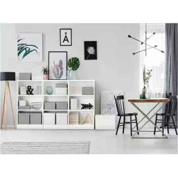 LEITZ Home Cube säilytyslaatikkosarja 3 kpl, valkoinen, 100 % kierrätettyä aaltopahvia, irrotettava kansi 628288