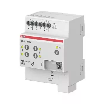 ABB JRA/S2.24.2.2 kaihdin-/rullaverhoaktuaattori, 2-kanavainen, 24V, käsikäyttö, KNX 2CDG110295R0011