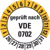 HEIN Industrieschilder 188207 VDE 0702 tarkastustarrat, viikot 26-31, 20 mm, pysyväliima, 500 per rulla