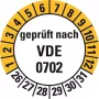 HEIN Industrieschilder 188207 VDE 0702 tarkastustarrat, viikot 26-31, 20 mm, pysyväliima, 500 per rulla