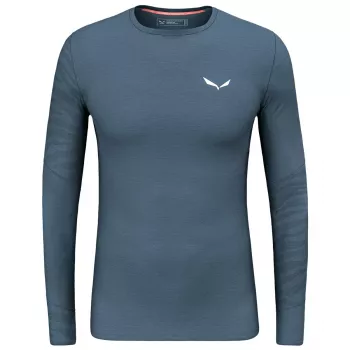 Salewa Cristallo Warm Amr L/S tee miesten merino alusasu - Dark Denim, koko M