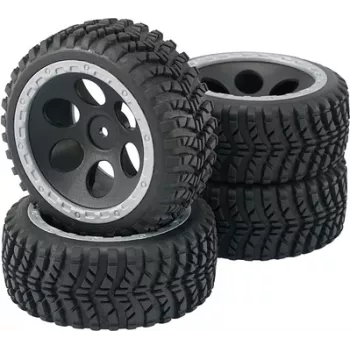 Reely 1:10 buggy täydelliset renkaat Fighter reikäkuvio musta 2 kpl (RE-6549732)