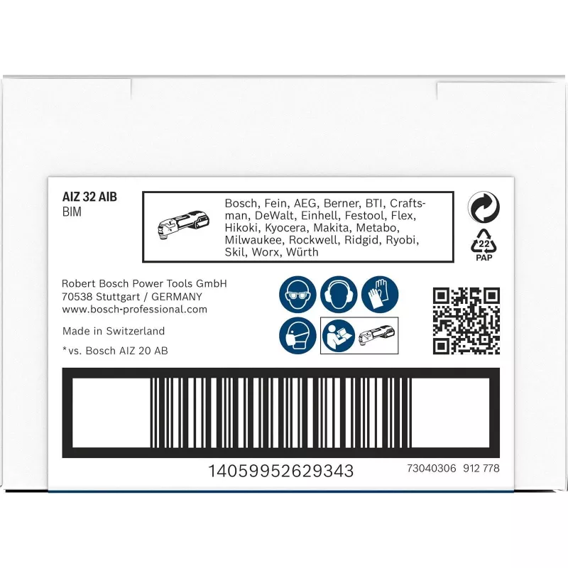 Bosch Professional Starlock AIZ 32 AIB upotusleikkuuterä, 32 x 50 mm, bi-metalli 2608669077