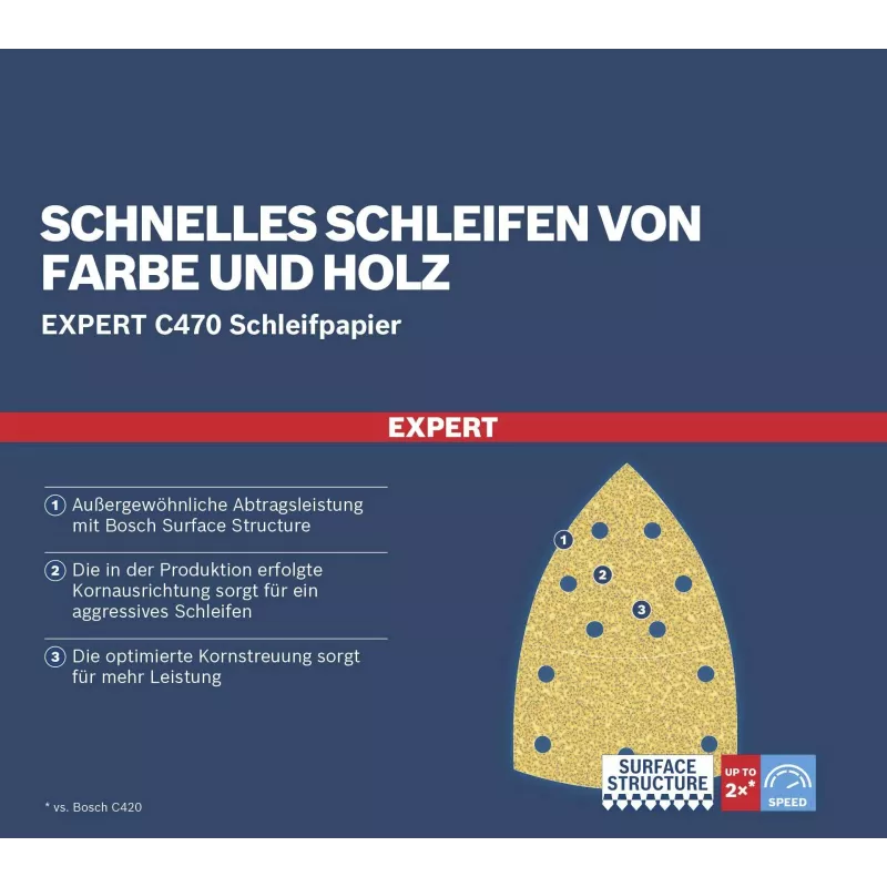 Bosch 2608901651 hiomapaperit monihiomakoneeseen, karkeus 240, 93 x 102 mm, 50 kpl