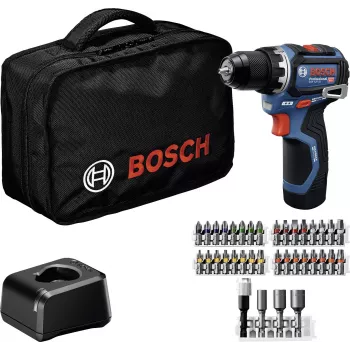 Bosch Professional 12 V 2 Ah harjaton akku-porakone-ruuvinväännin 2 akulla ja laturilla 0615A500CF