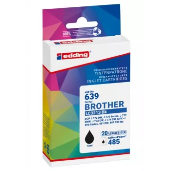 edding EDD-639 musta yhteensopiva mustepatruuna Brother LC3213BK 18-639