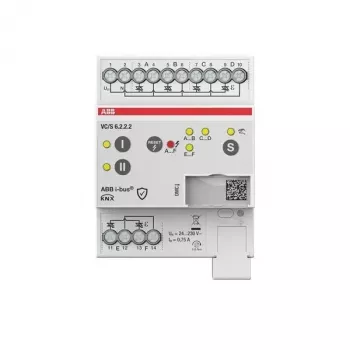 ABB VC/S6.2.2.2 KNX venttiiliohjain, 6-kanavainen, käsikäyttö, DIN-kisko 2CDG110330R0011