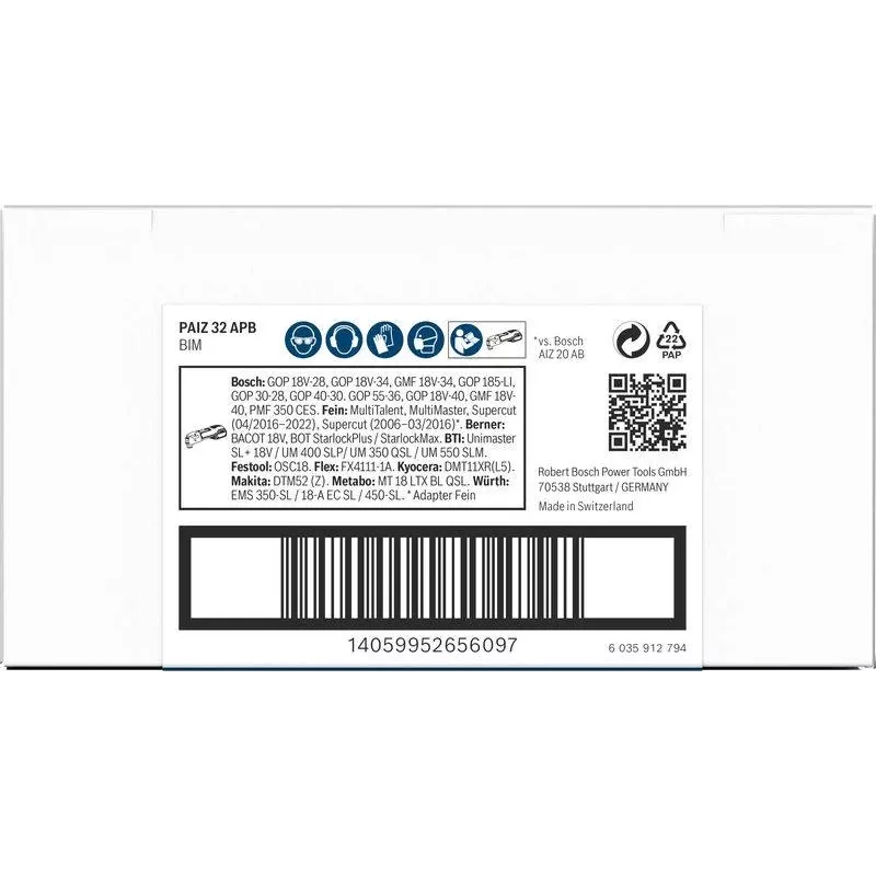 Bosch PRO PAIZ 32 APB upotusleikkuuterä 32x60 mm StarlockPlus bi-metalli 2608669130