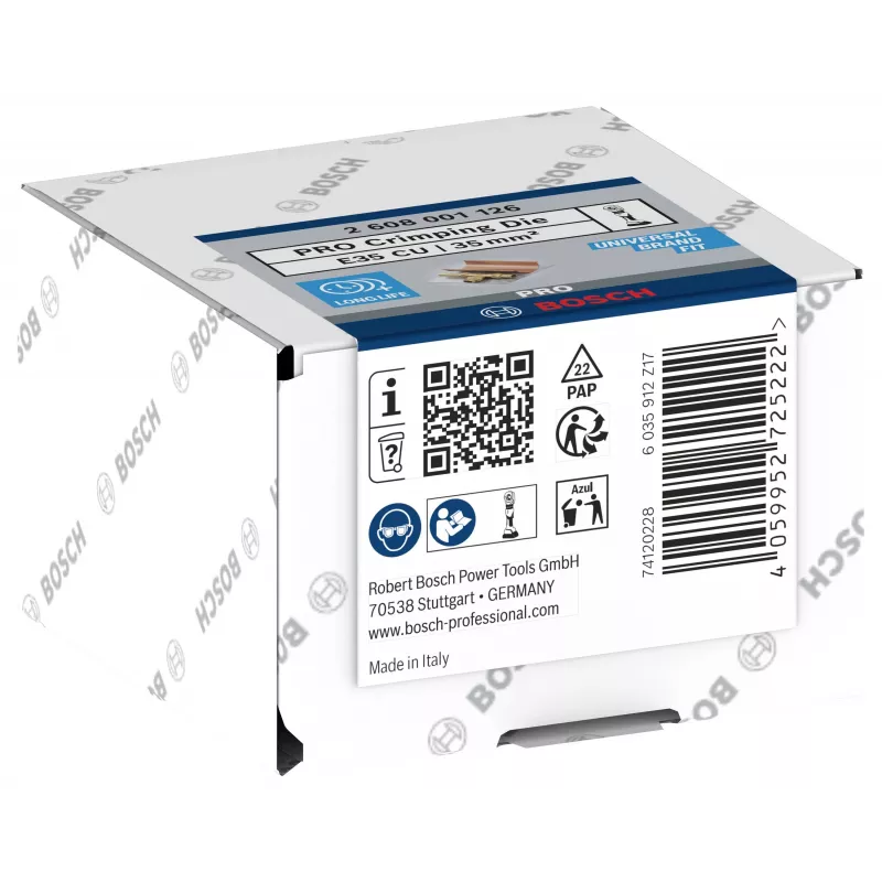 Bosch 2608001126 puristusmatriisisarja putkikaapelikenkille ja liittimille 35 mm²
