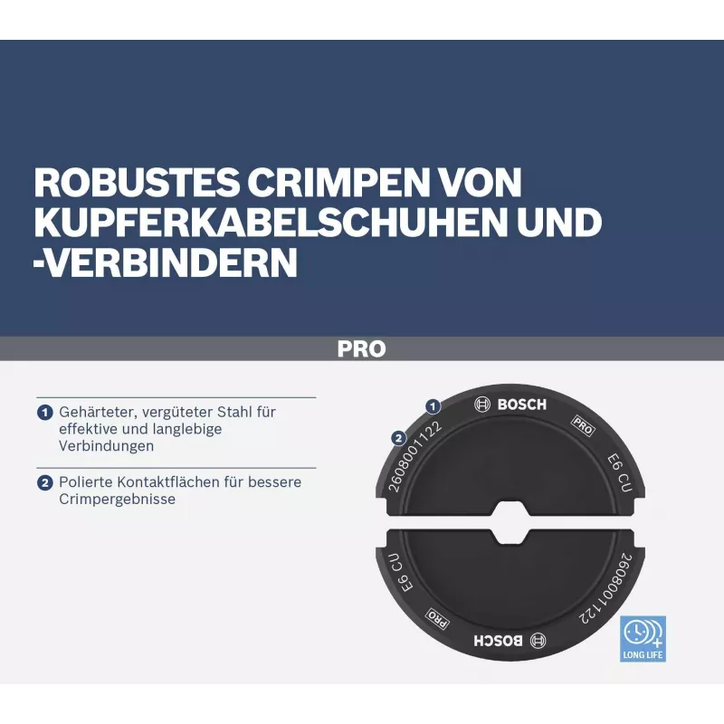Bosch 2608001126 puristusmatriisisarja putkikaapelikenkille ja liittimille 35 mm²