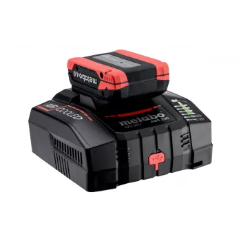 Metabo ASC 290 ilmajäähdytteinen pikalaturi 12-36 V, 8,0 A, Li-Ion/LiHD, seinäkiinnitteinen, LED-näyttö 627370000
