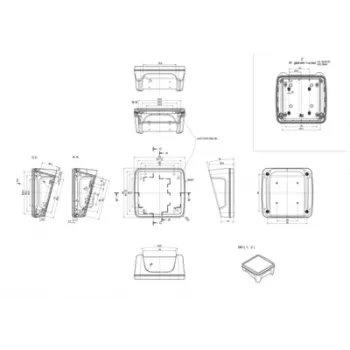 Bopla BoPad BOP 1212 P-9016-SET näyttökotelo 122 x 118 x 57,60 mm ABS valkoinen (RAL 9016) 35112076.HMT1