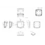 Bopla BoPad BOP 1212 P-9016-SET näyttökotelo 122 x 118 x 57,60 mm ABS valkoinen (RAL 9016) 35112076.HMT1