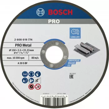 Bosch Standard for Metal katkaisulaikka 150 mm x 1,6 mm x 22,23 mm, suora, alumiinioksidi, 1 kpl 2608619774