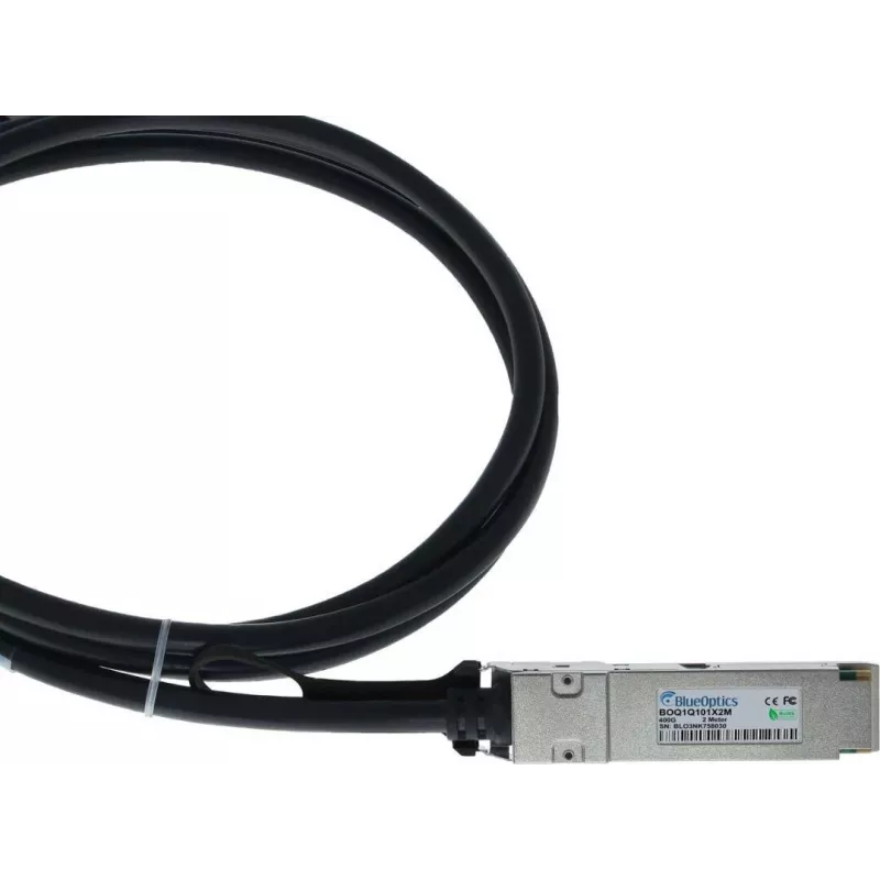 BLUELAN NJAAKK-0002-BL 400G QSFP112 Direct Attach -kuparikaapeli, 2 m, passiivinen, 26 AWG, Infiniband & Ethernet