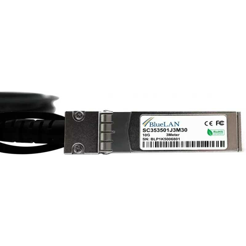 BlueLAN 10G-DACP-SFPZ5M-BL -yhteensopiva Extreme Networks 10GBASE-CR passiivinen SFP+ Direct Attach -kaapeli, 0,5 m