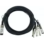 BlueLAN LSWM1QSTK3-BL 40GBASE-CR4 QSFP - 4x10GBASE-CR SFP+ passiivinen Direct Attach -haarakaapeli, 1 m, AWG30