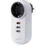 Sygonix SY-4512994 suko-välikappale 2 USB-latausliitännällä, valkoinen