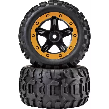 Reely RE-6904695 1:10 off-road rengassarja (2 kpl, 87 mm, 12 mm kuusiokanta, musta)