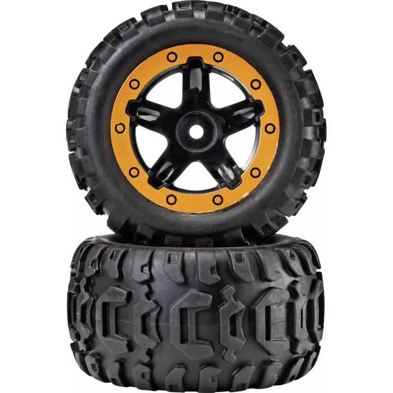 Reely RE-6904695 1:10 off-road rengassarja (2 kpl, 87 mm, 12 mm kuusiokanta, musta)
