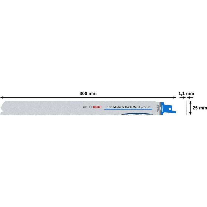 Bosch PRO Medium-Thick Metal precise S1237BEF puukkosahanterä, 300 mm, 5 kpl:n pakkaus 2608658996