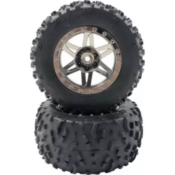 Reely täydelliset renkaat RE-6622380 (2 kpl, 65 mm, 12 mm kuusiokanta) 1:10 RC-autoille