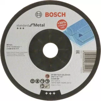 Bosch Standard for Metal hiomalaikka 125 x 6,0 mm taivutettu keskiosa tyyppi 27 alumiinioksidi 2608619777