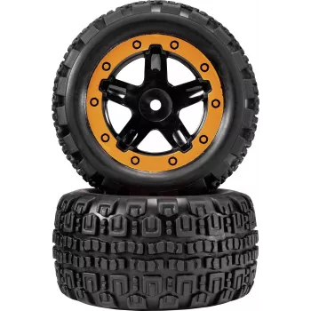 Reely RE-7042668 1:10 On-Road rengassarja (2 kpl, 65 mm, 12 mm kuusiokanta, musta)