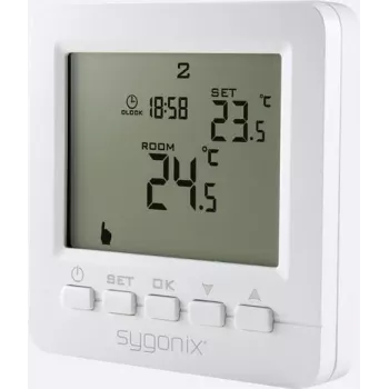 Sygonix uppoasennettava huonetermostaatti viikko-ohjelmalla, 5–35 °C, valkoinen (SY-4500818)