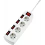 Sygonix SY-4535068 Schuko-pistorasia-adapteri kytkimellä, valkoinen, 16 A, 3680 W, lapsilukko