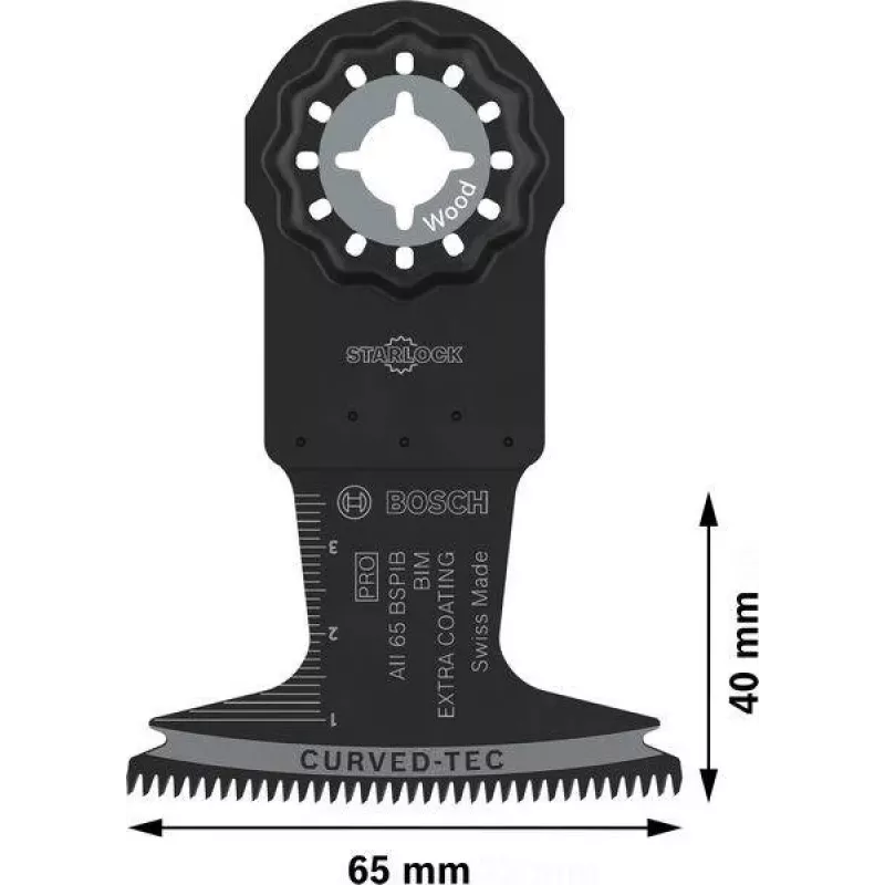 Bosch Expert for MultiMaterial upotusleikkuuterä PRO AII 65 BSPIB, StarlockPlus, 65 x 40 mm, bi-metalli 2608669085