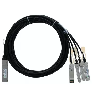 BlueLAN yhteensopiva Allied Telesis AT-QSFP-4SFP10G-2CU passiivinen 40GBASE-CR4 QSFP - 4x10GBASE-CR SFP+ Direct Attach -breakout-kaapeli, 2 m, AWG30 AT-QSFP-4SFP10G-2CU-BL