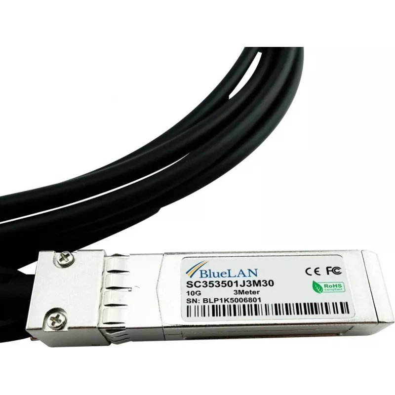 BLUELAN BlueOptics Direct Attach -kaapeli 10GBASE-CR SFP+ 0,5 m Industrial SC353501J0.5M30IN
