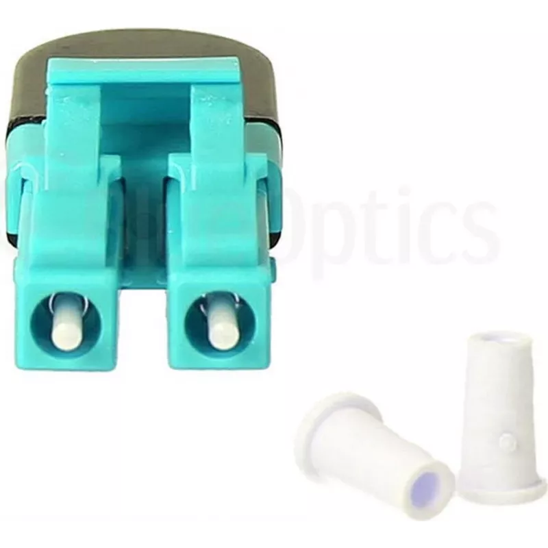 BLUELAN BlueOptics OM3 LC/UPC duplex monimuotokuituloopback-adapteri, aqua, keraaminen ferrule, -40 °C - +85 °C BOLBLCOM3
