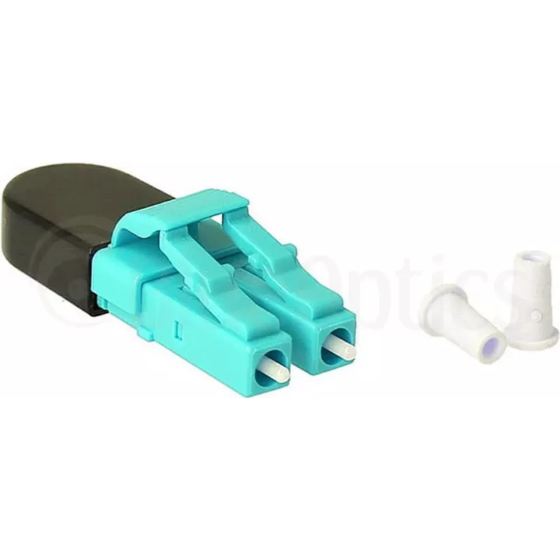 BLUELAN BlueOptics OM3 LC/UPC duplex monimuotokuituloopback-adapteri, aqua, keraaminen ferrule, -40 °C - +85 °C BOLBLCOM3