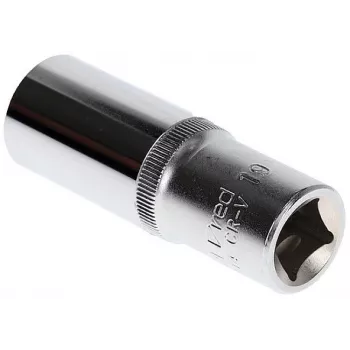GEDORE red 1/2 tuuman vääntö 19 mm kuusikulmainen pitkä hylsyavain, 77 mm pituus, kromi-vanadiini R61001914