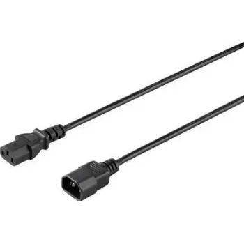 Sygonix SY-5042704 kylmälaite-liitäntäkaapeli, CEE 7/7 - IEC C13, 1,5 m, musta