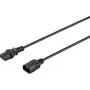 Sygonix SY-5042704 kylmälaite-liitäntäkaapeli, CEE 7/7 - IEC C13, 1,5 m, musta