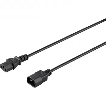 Sygonix SY-5042704 kylmälaite-liitäntäkaapeli, CEE 7/7 - IEC C13, 1,5 m, musta