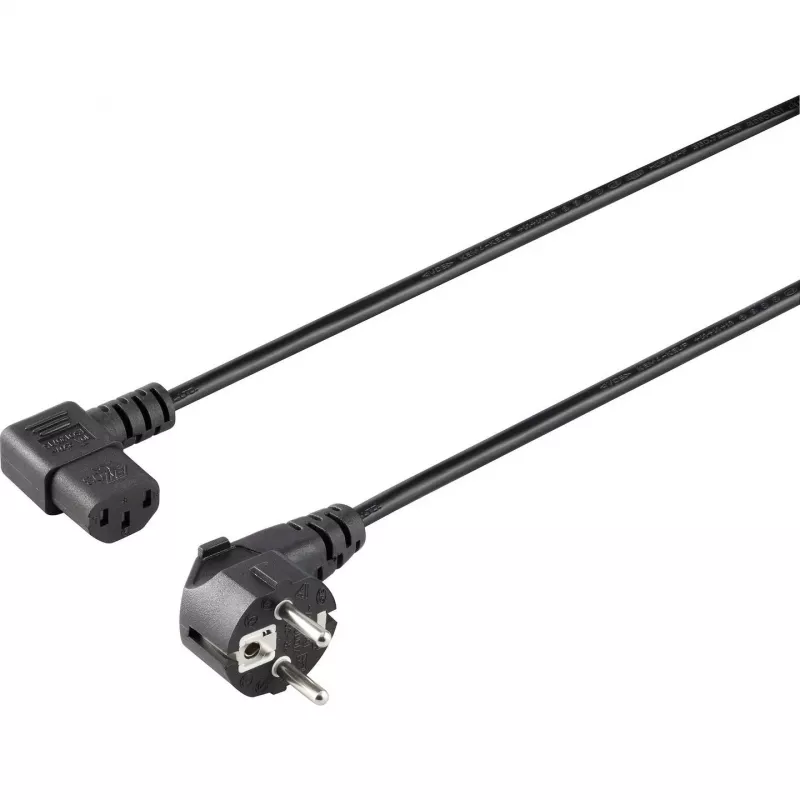 Sygonix SY-5042710 kylmälaite-liitäntäkaapeli CEE 7/7 - IEC C13 2 m musta