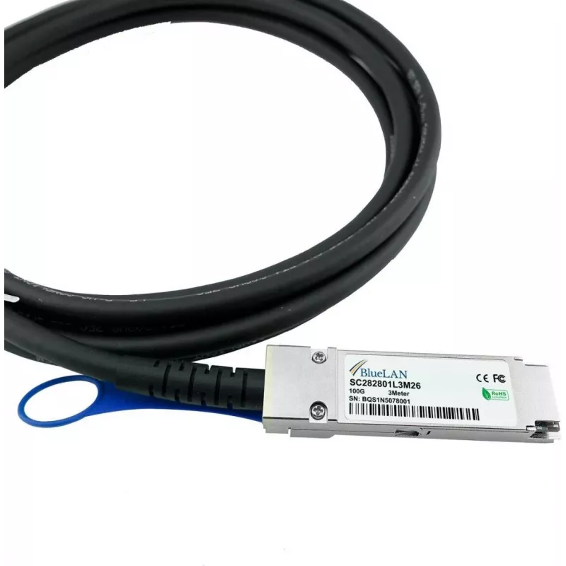 BlueLAN 100G QSFP28 Direct Attach -kaapeli 1 m EQPC1HPC010C0100-BL