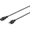 Sygonix SY-5042736 kylmälaite-liitäntäkaapeli CEE 7/7 - IEC C13 2 m musta