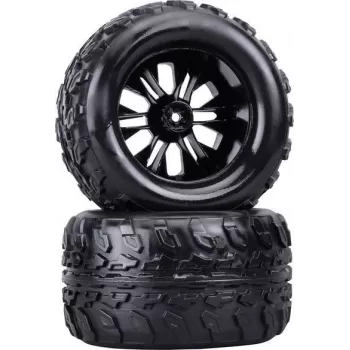 Reely 1:10 monster truck täydelliset renkaat musta 2 kpl (RE-6747333)